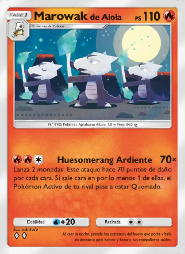 Image of the card Marowakde Alola