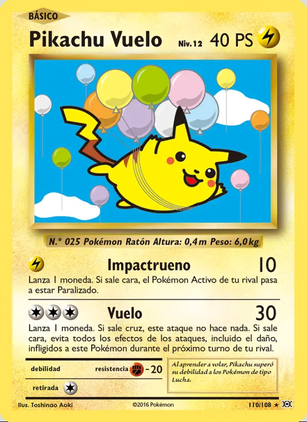 Image of the card Pikachu Vuelo