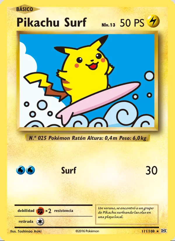Image of the card Pikachu Surf